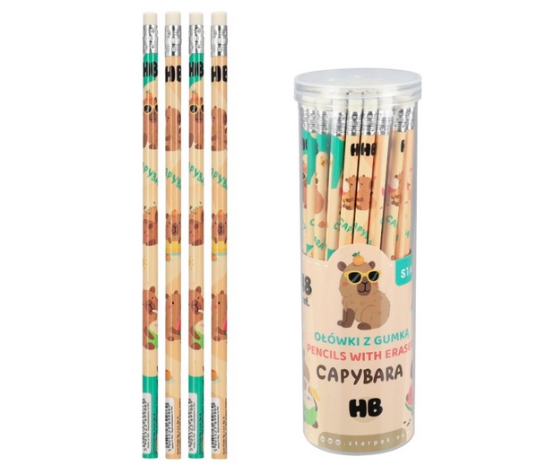 Ołówek z gumką HB Kapibara 580629 (580627) Starpak